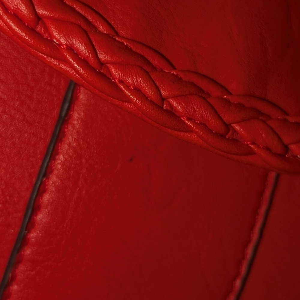 Faux Leather Red Crossbody Shoulder Bag - Picture 8 of 13